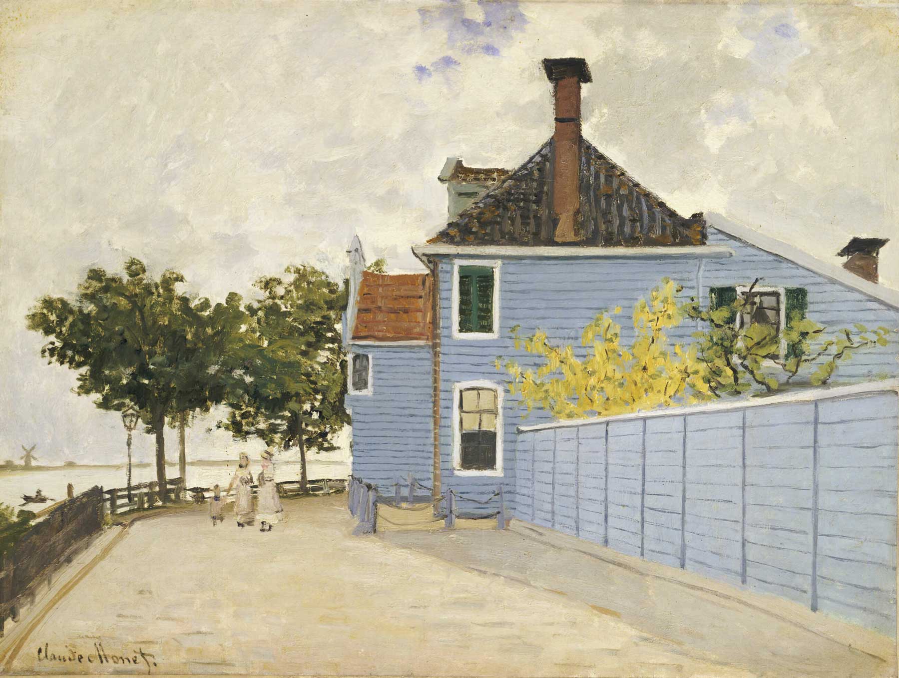 Afbeelding: schilderij “Het Blauwe Huis”, Claude Monet, 1871